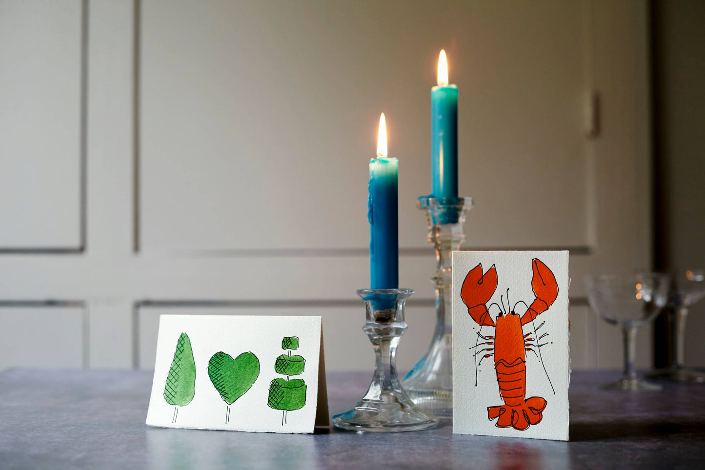 Lobster - Hand-Painted Card