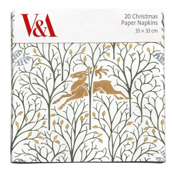 Christmas Deer in The Forest Paper Napkins
