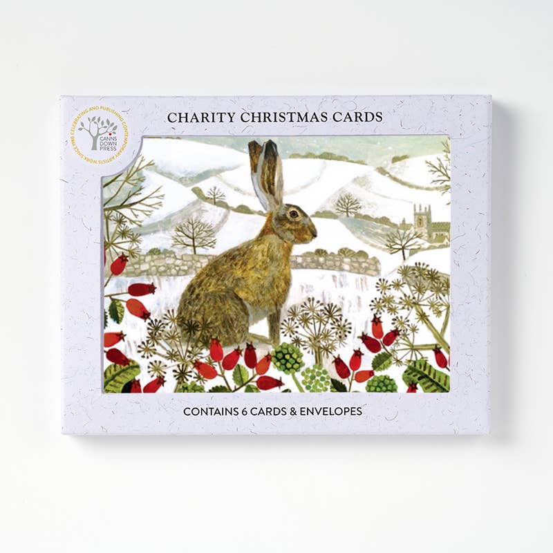 AGBI Christmas Card Pack - Hare And Hillside