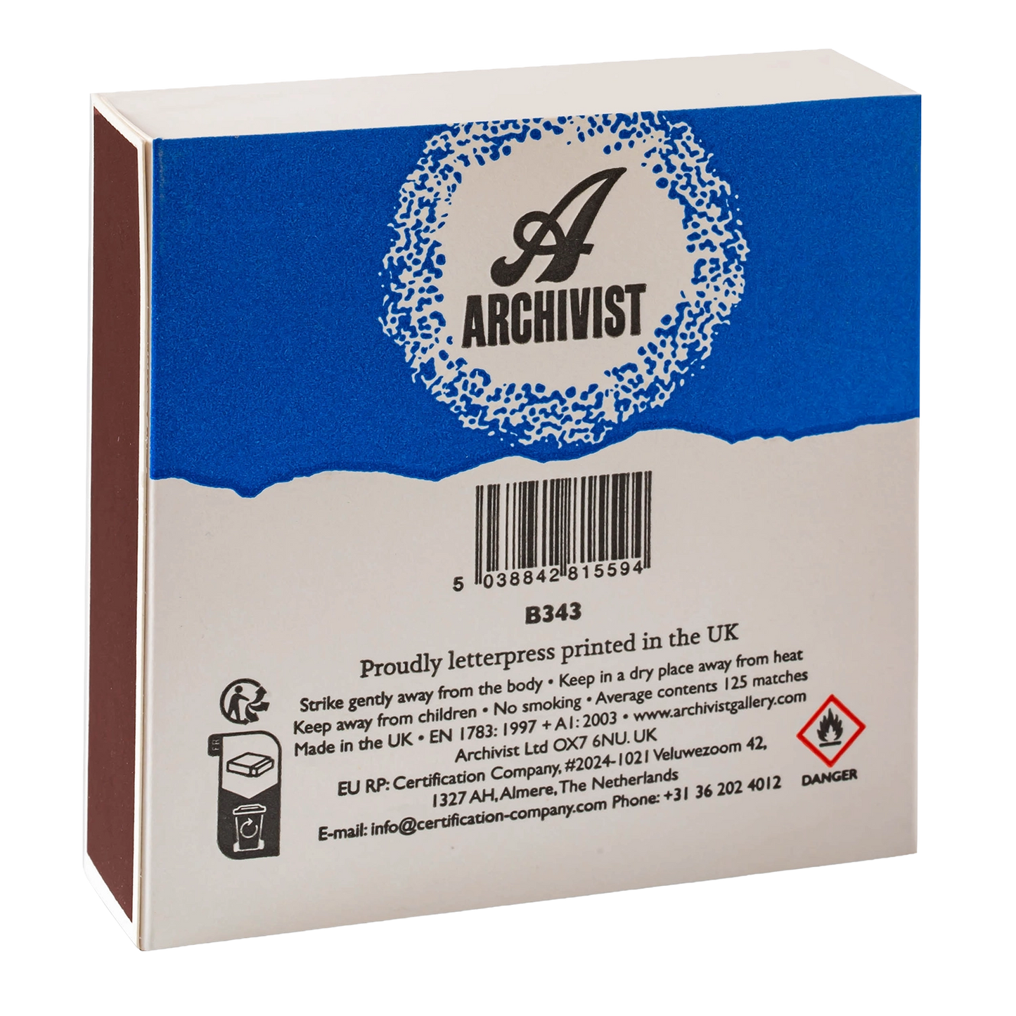 Archivist Square Box Matches - Scotty Dog