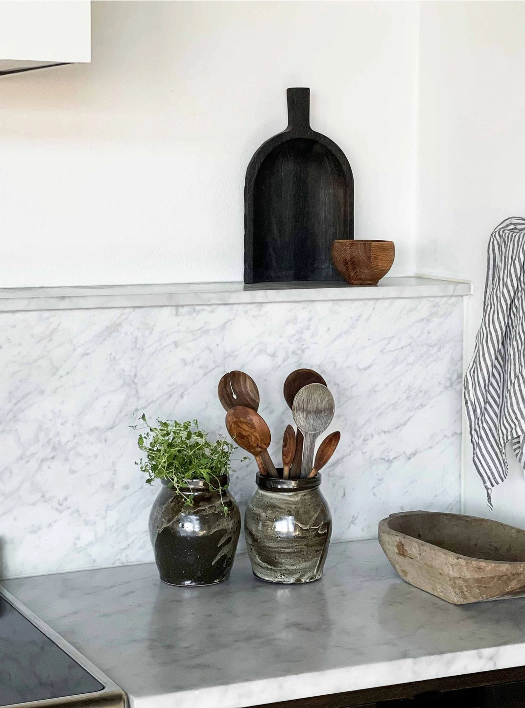 Franca Brown Utensil Pot