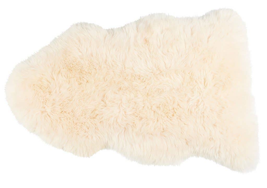 Genuine Eco Tanned Sheepskin Rug / Throw: Taupe
