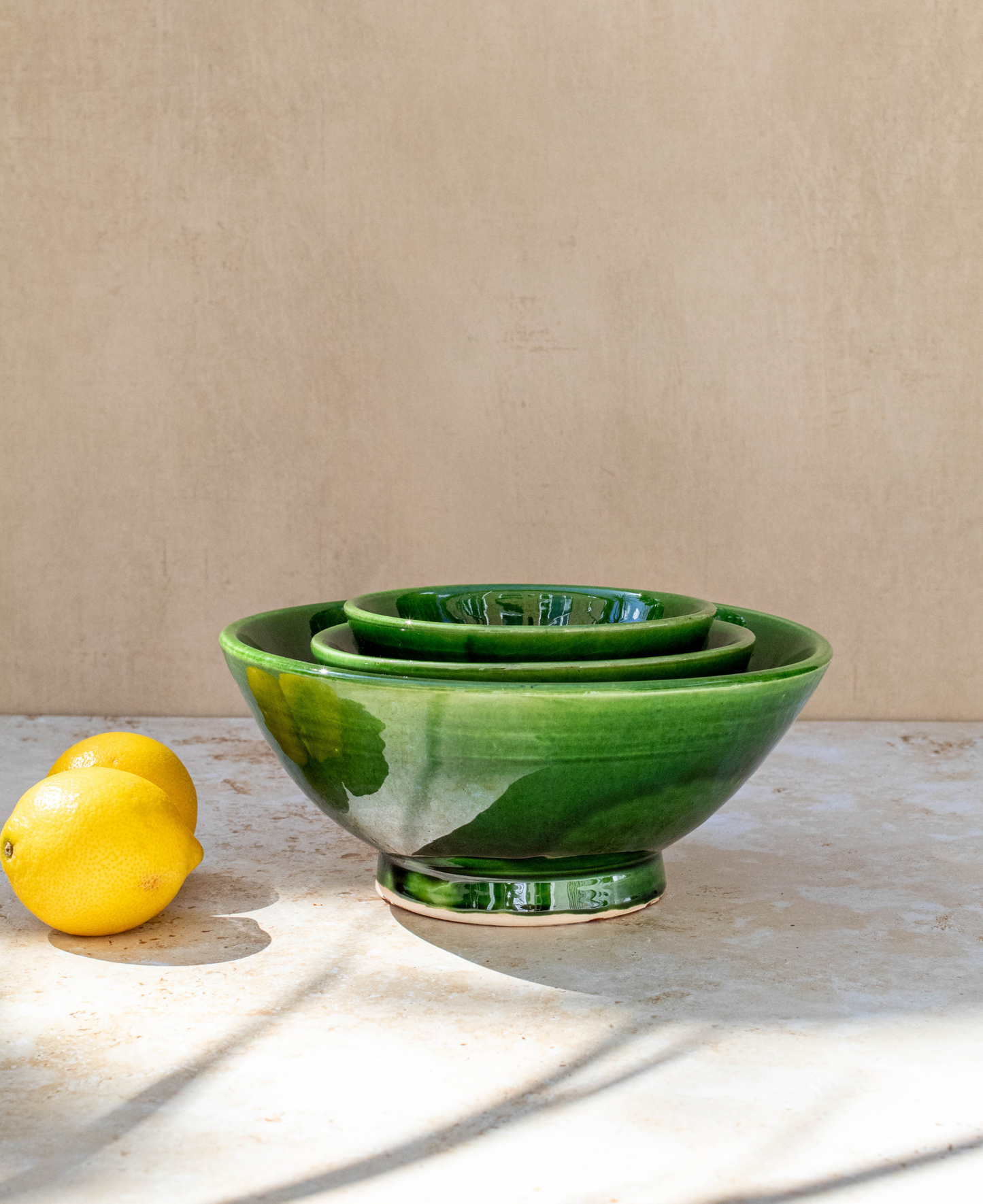 Tazekka Green Moroccan Ceramic Bowl - Large