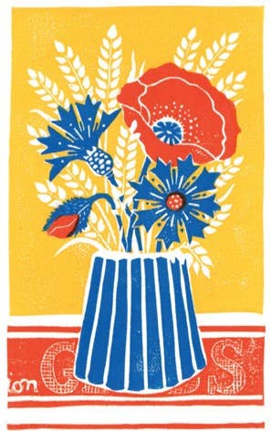 Cornflowers Art Greeting Card