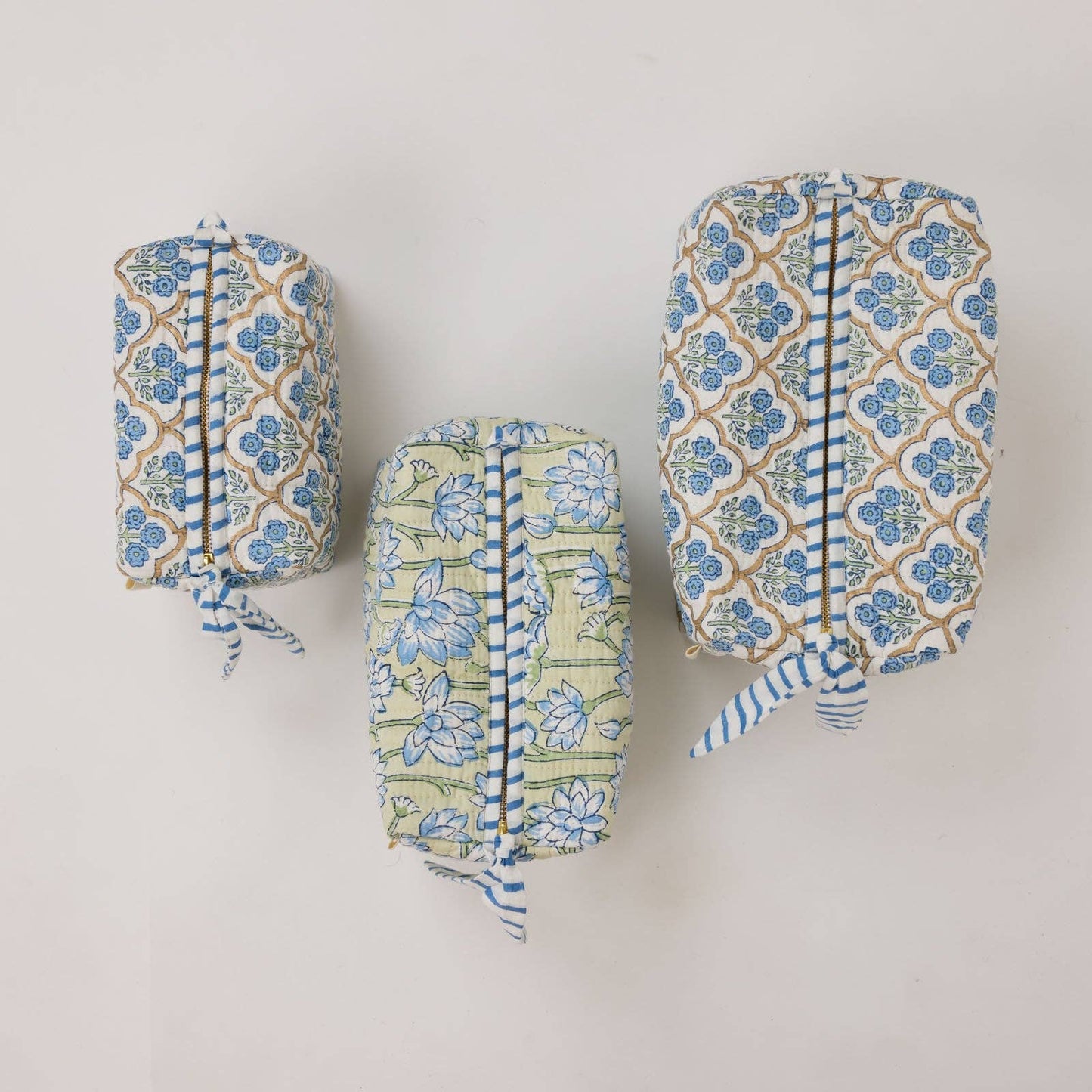 Organic Cotton Toiletry Bag (Medium) - Lotus Indigo