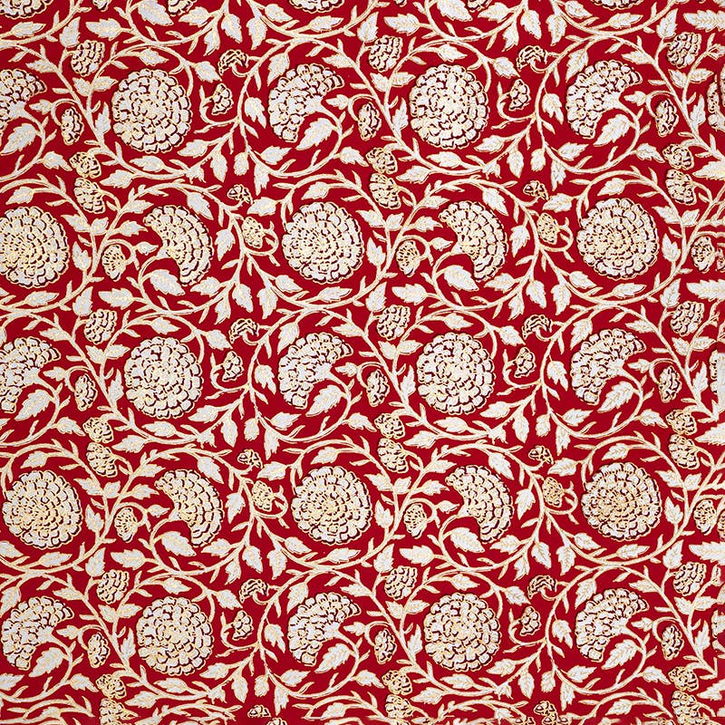 Jaipur Floral Gift Wrap Red