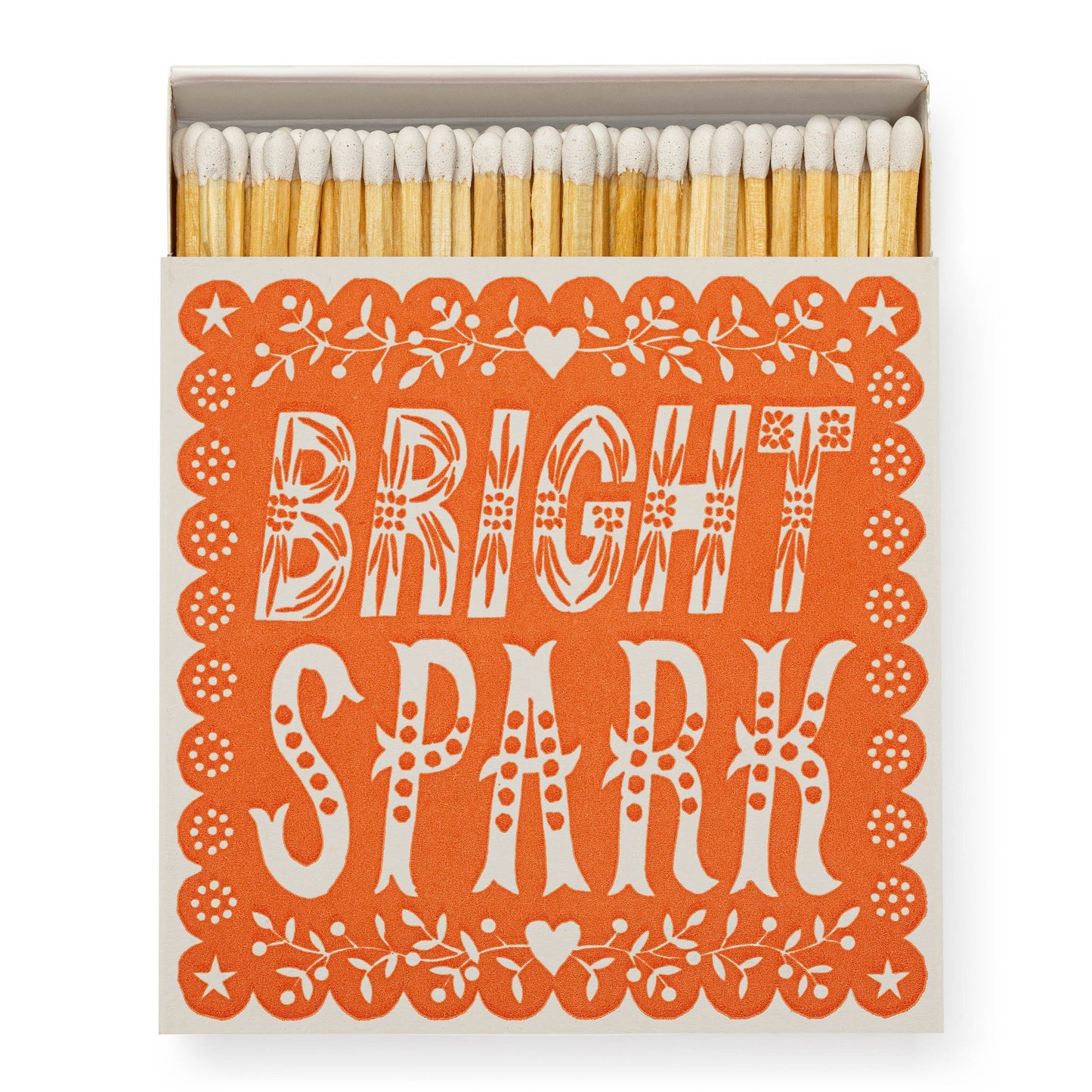 Archivist Square Box Matches - Bright Spark