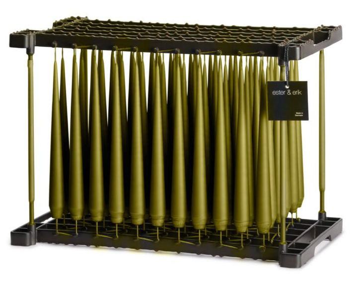 ester & erik taper frame candle OLIVE GLOW 33cm