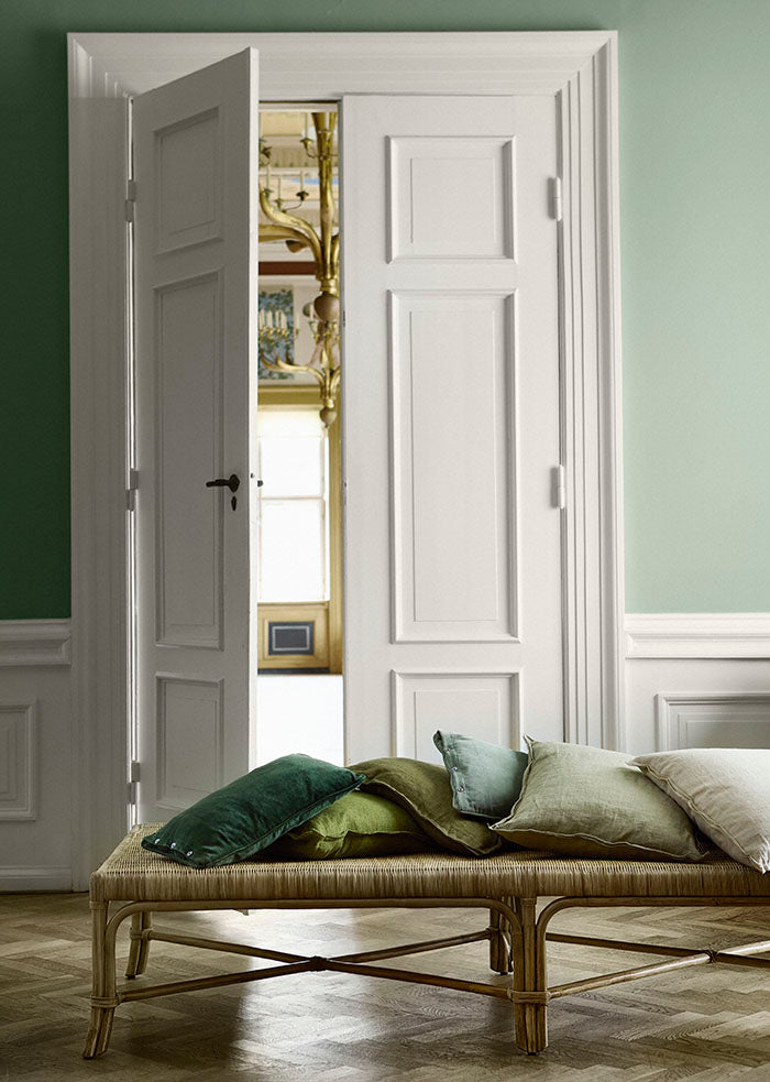 Bungalow Velvet Cushion - Forest
