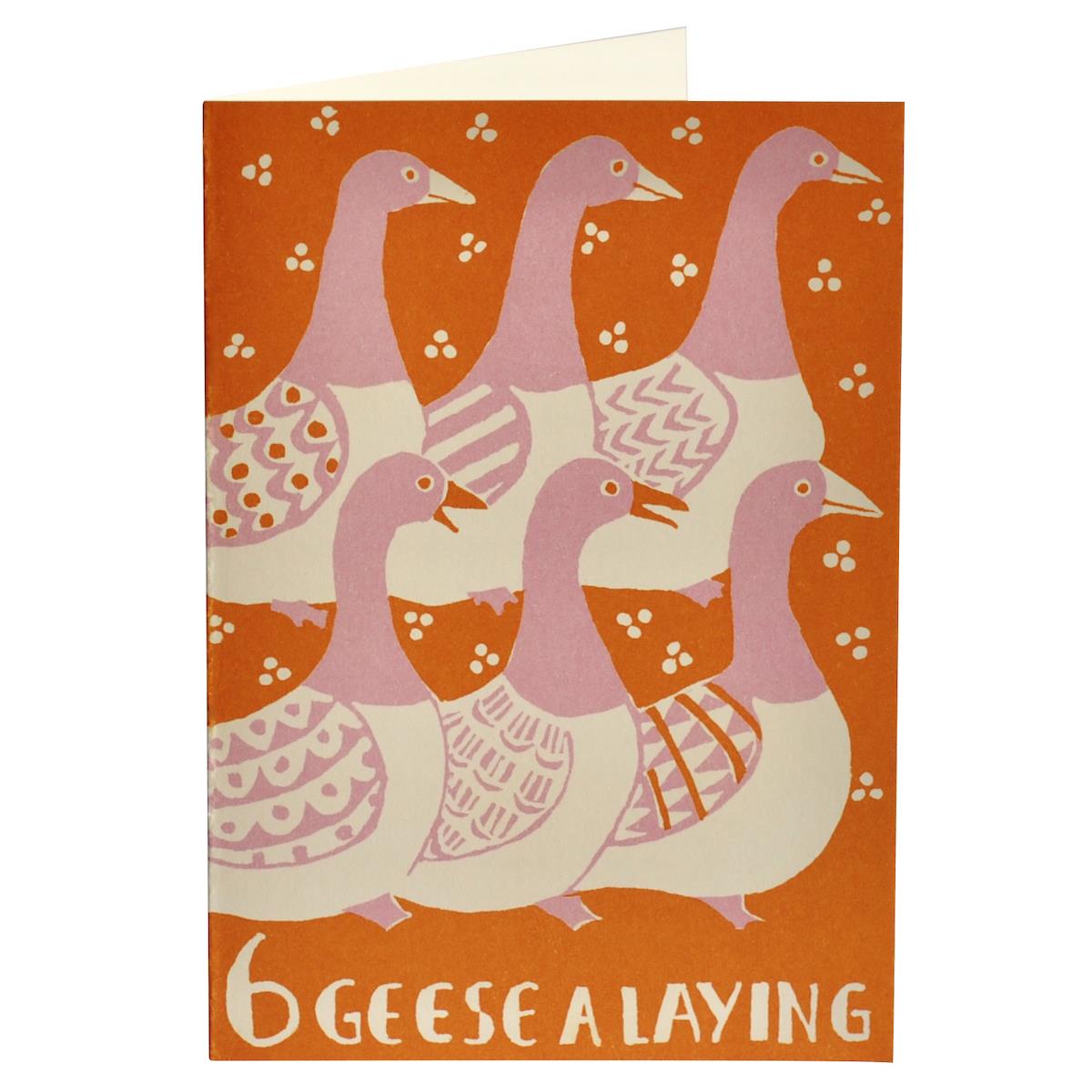 Cambridge Imprint Card Six Geese A-Laying