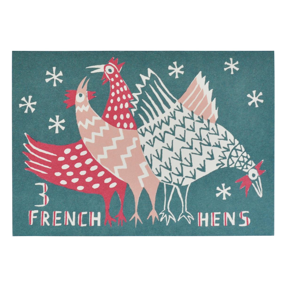 Cambridge Imprint Card Three French Hens