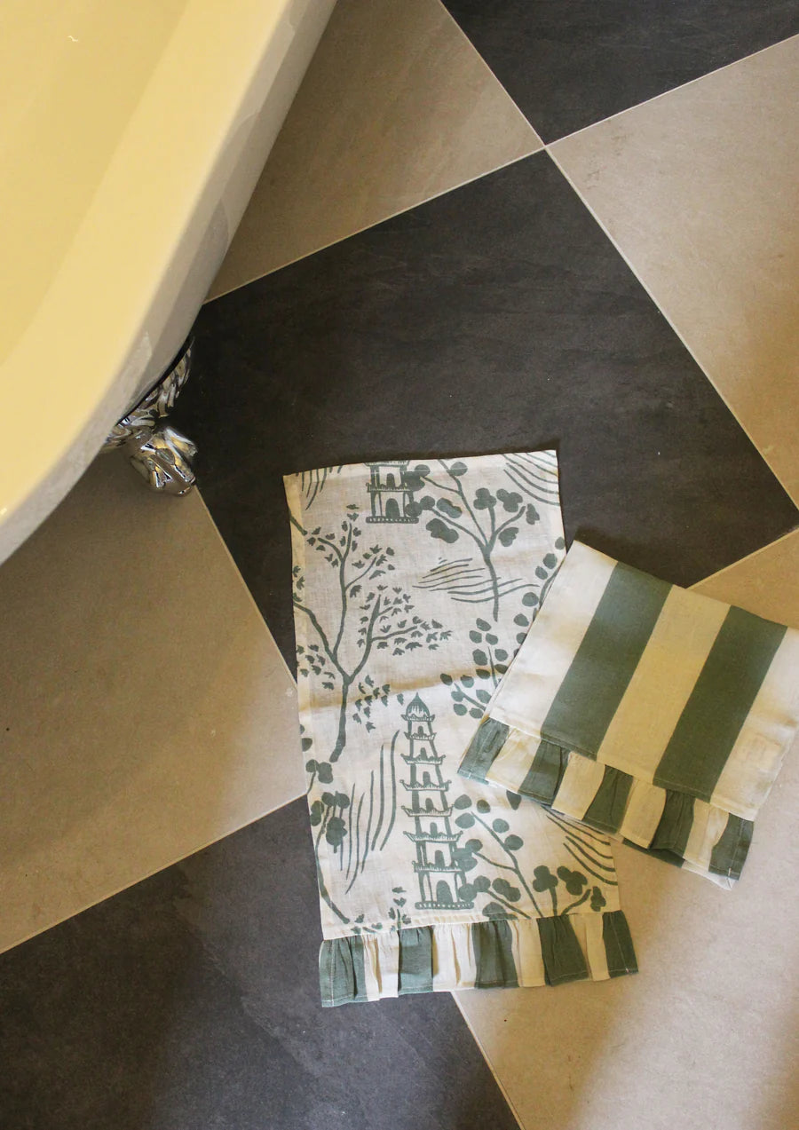 Amuse la Bouche Hand Towel set of 2 Chinoiserie