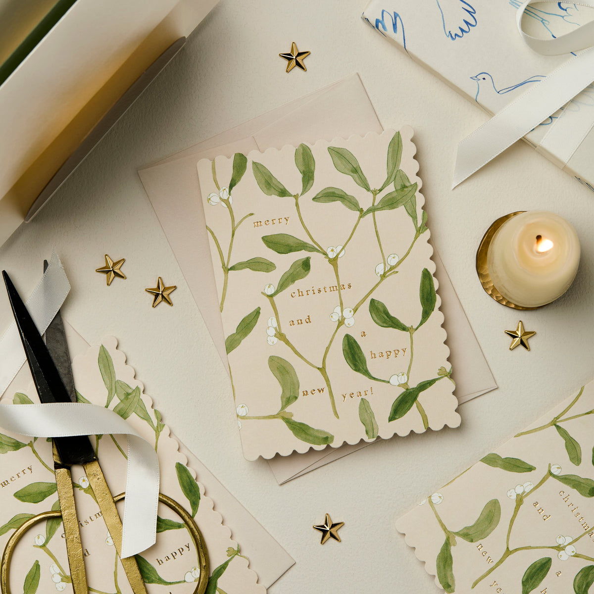 Mistletoe 'Merry Christmas' Card