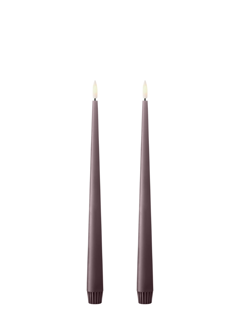 Ester & Erik LED Taper Candles 2 pcs - Winter Rose