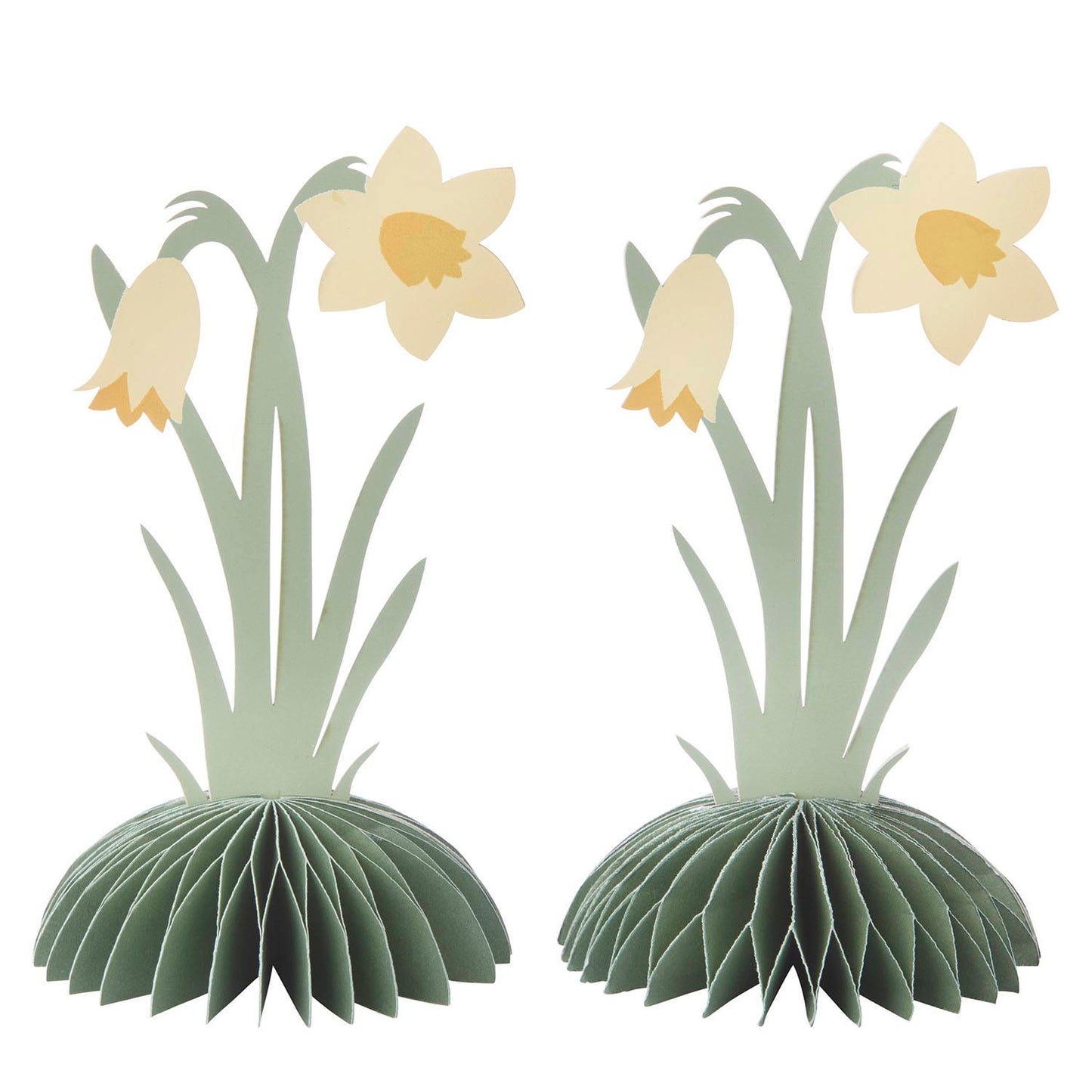 Honeycomb Standing Daffodils H15cm Straw S/2pcs