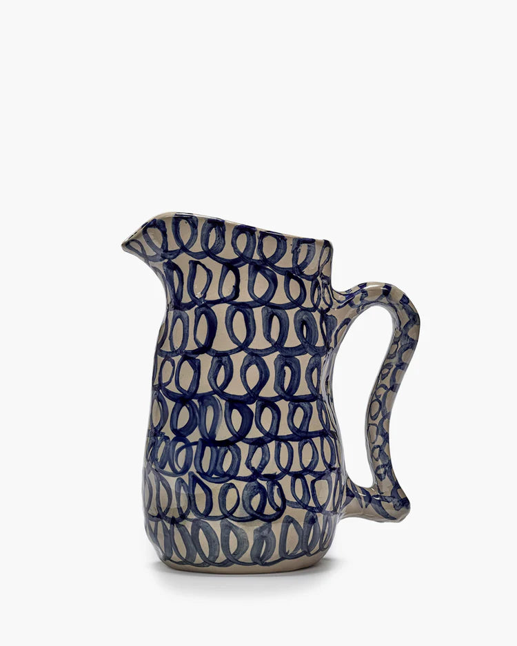 Ceramic jug blue Charly