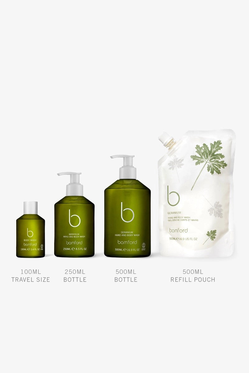 Geranium Hand + Body Wash Refill Pouch