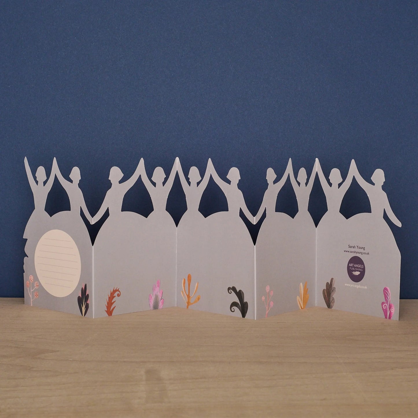 Dancers die-cut card by Sarah Young
