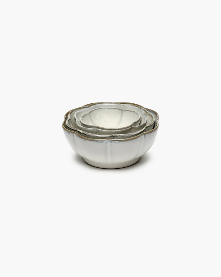 Serax Bowl ribbed XL white Inku