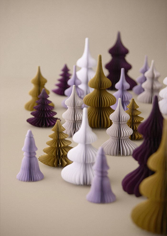 Honeycomb Tree Spruce H30cm Ochre