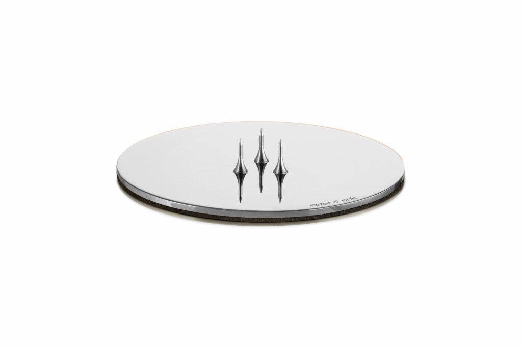 Ester & Erik Candle Plate Small - Silver Shiny