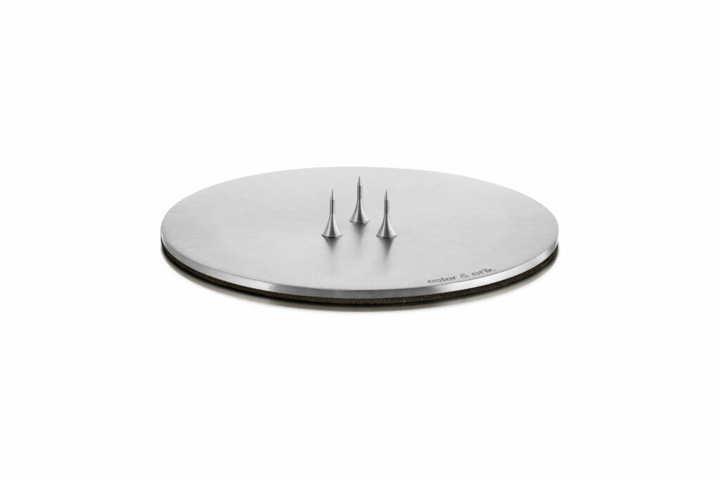 Ester & Erik Candle Plate Small - Silver Matt