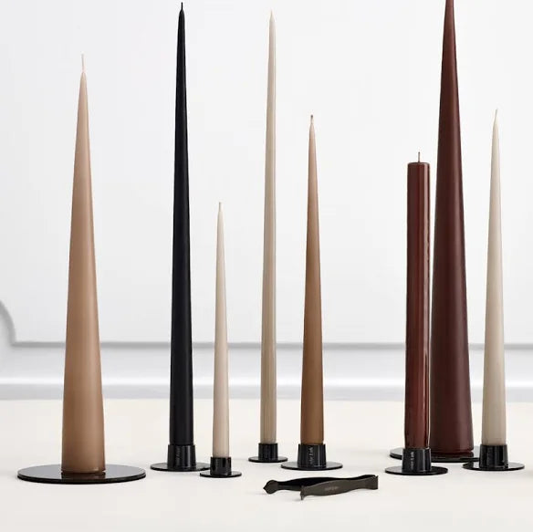 Ester and Erik Candle Holders 2pc - Matt Black Medium