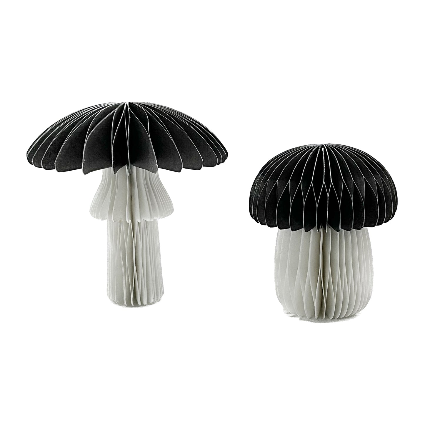 Honeycomb Paper Mushroom 10cm / Grey / white