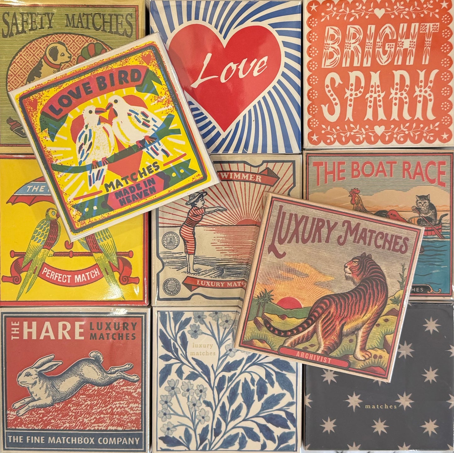 Square Box Matches Collection