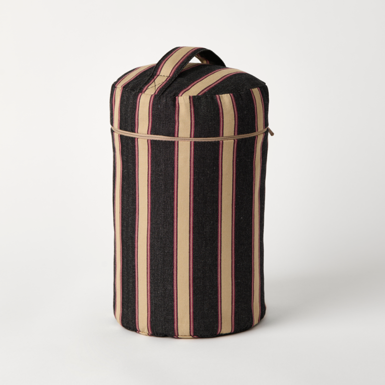 Ian Mankin Silhouette Stripe Doorstop - Claret / Black