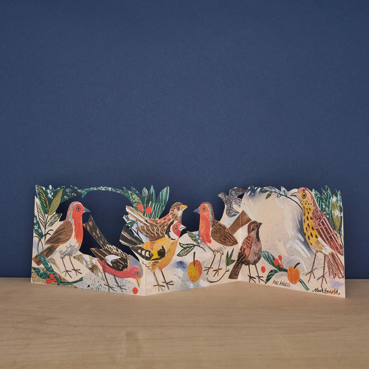 Three Fold Winter Feast Die-Cut Greetings Card