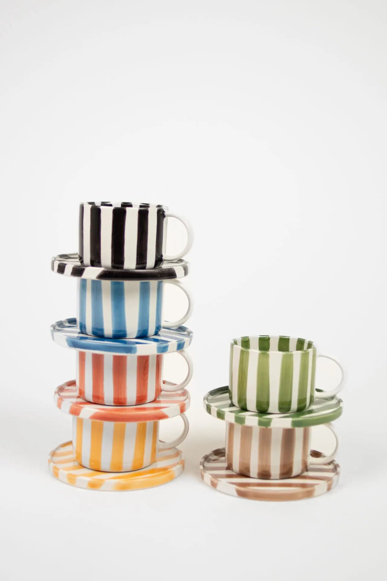 Monica cup with saucer green