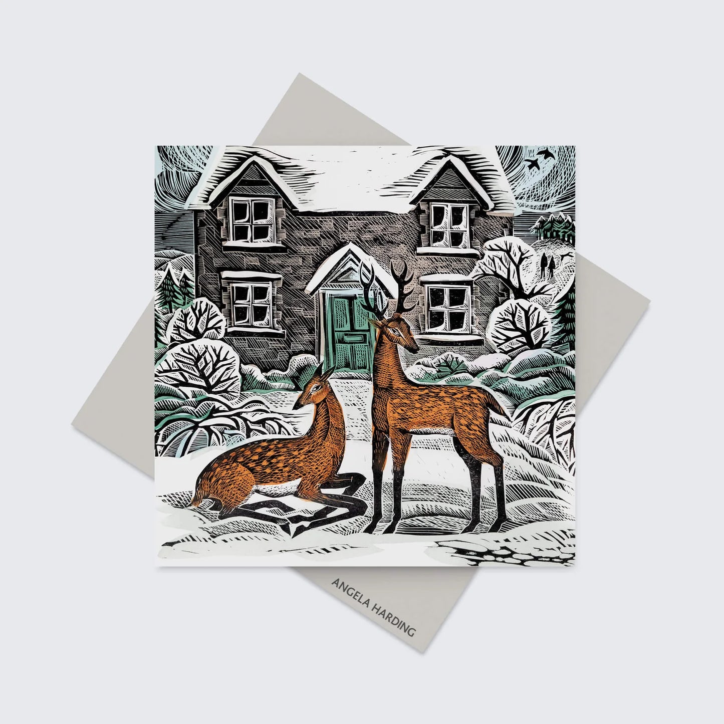 Angela Harding Winter Cottage Christmas Cards / PK 5