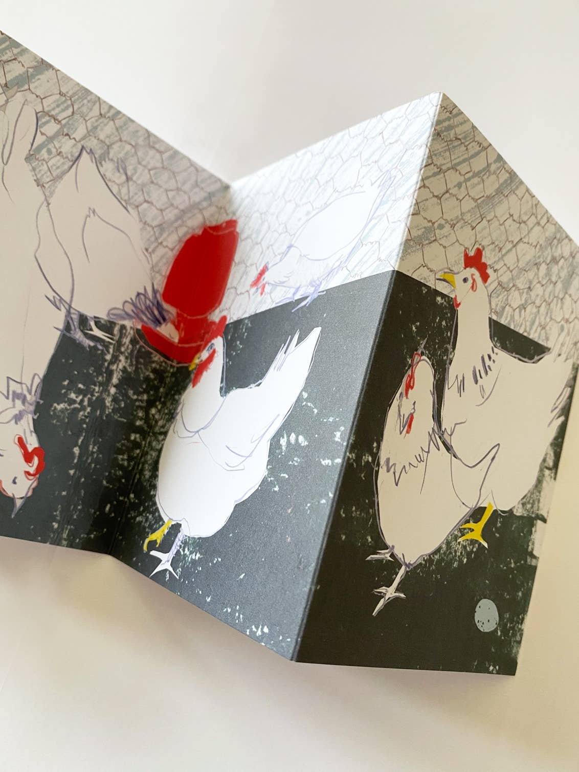 Garden Hens Concertina Card