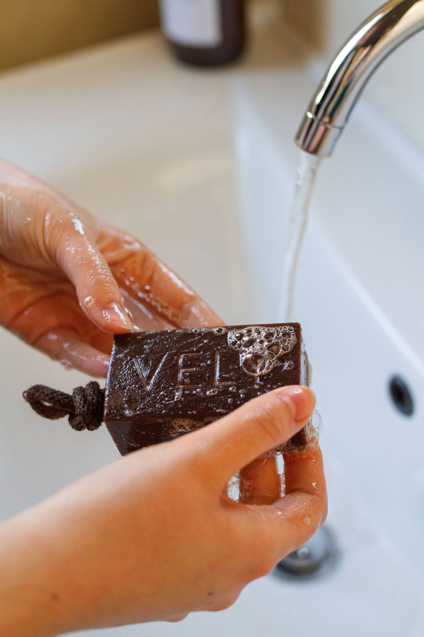 Natural Handmade Soap On A Rope "COCO"
