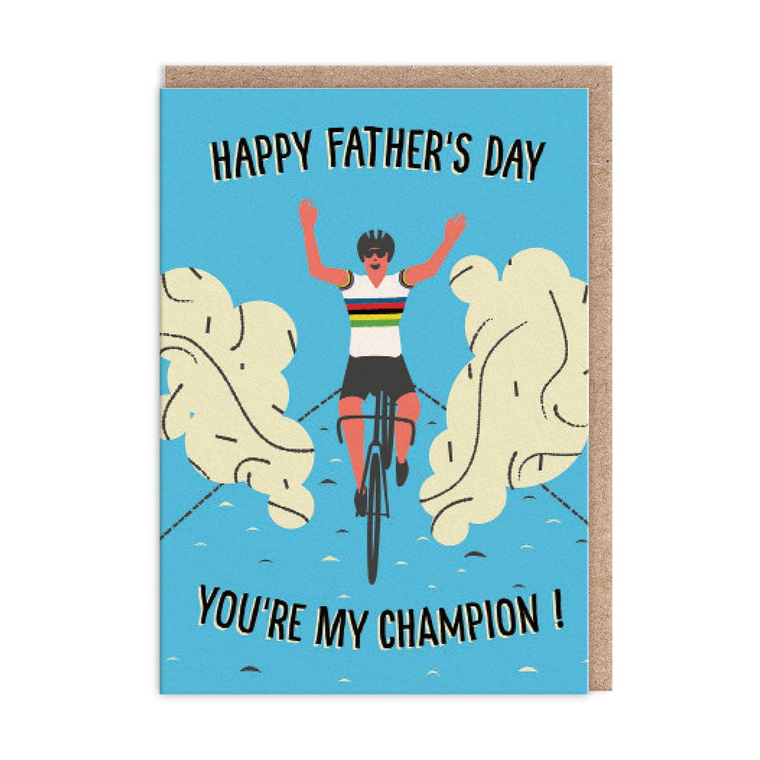 Father's Day Champion Cyclist Greeting Card