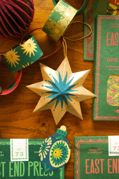 Golden Star Screen-Printed Board Decoration