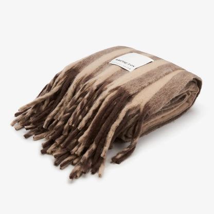 Artic Fox Burnt Umber Stripe Throw
