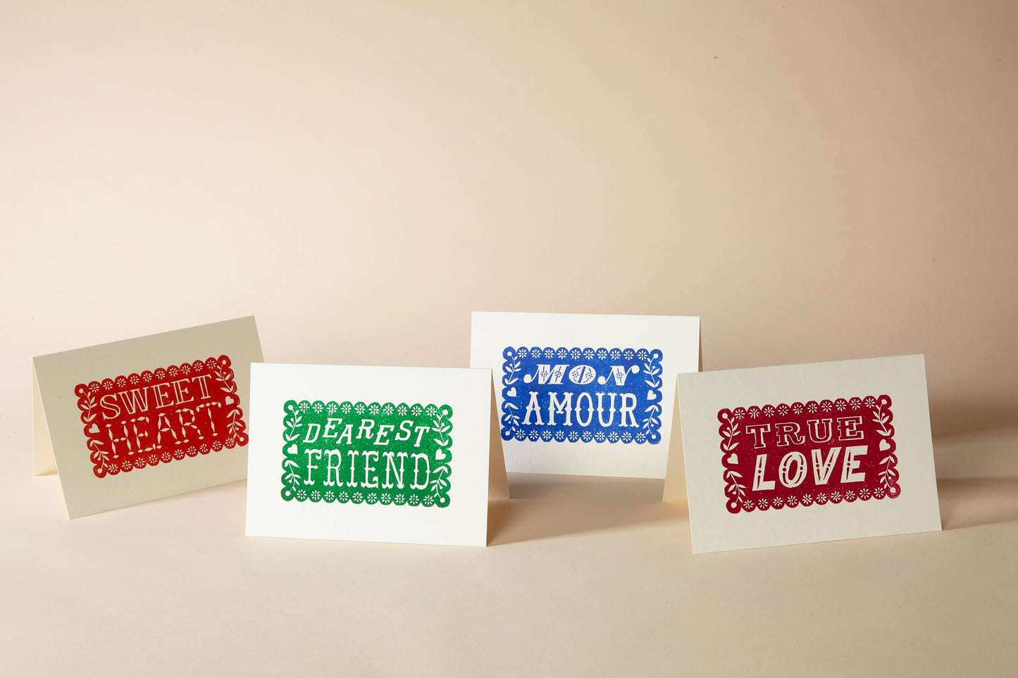 True Love Linocut Greeting Card