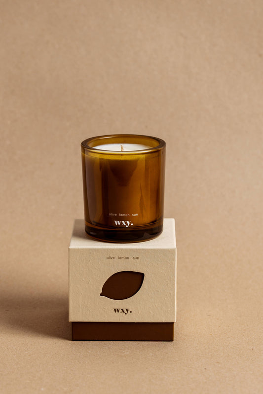 Wxy Scented Candle 150g - olive. lemon. sun.