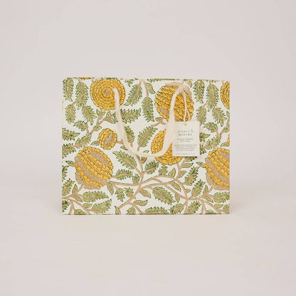 Hand Block Printed Gift Bags (Medium) Sunshine Refresh