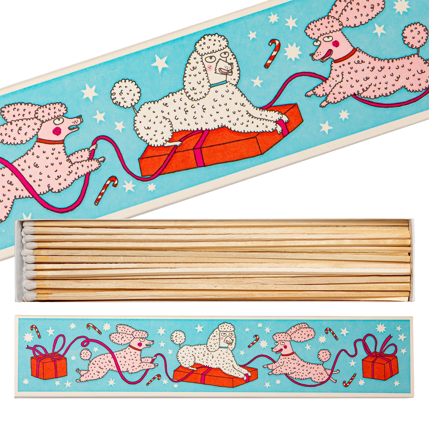 Archivist Extra Long Matches - Christmas Poodles