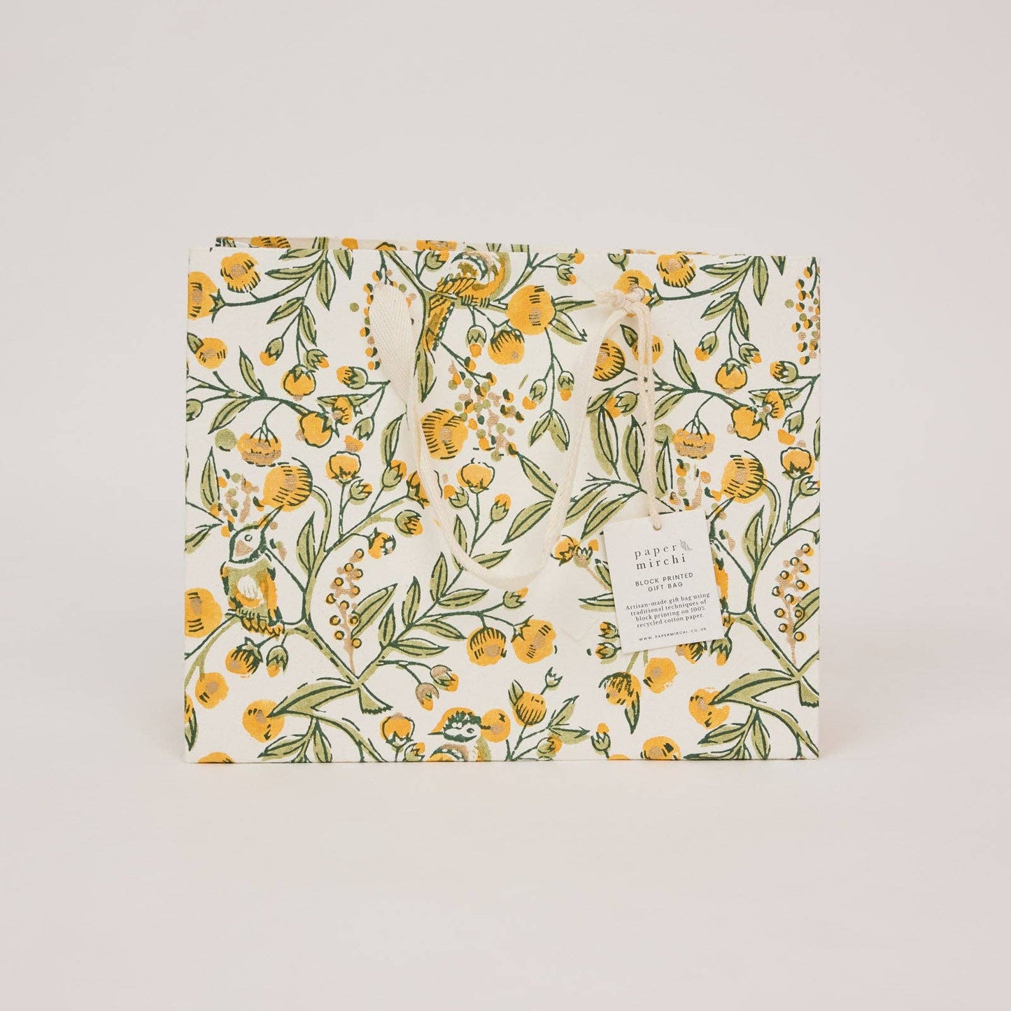 Hand Block Printed Gift Bags (Medium) Sunshine Refresh