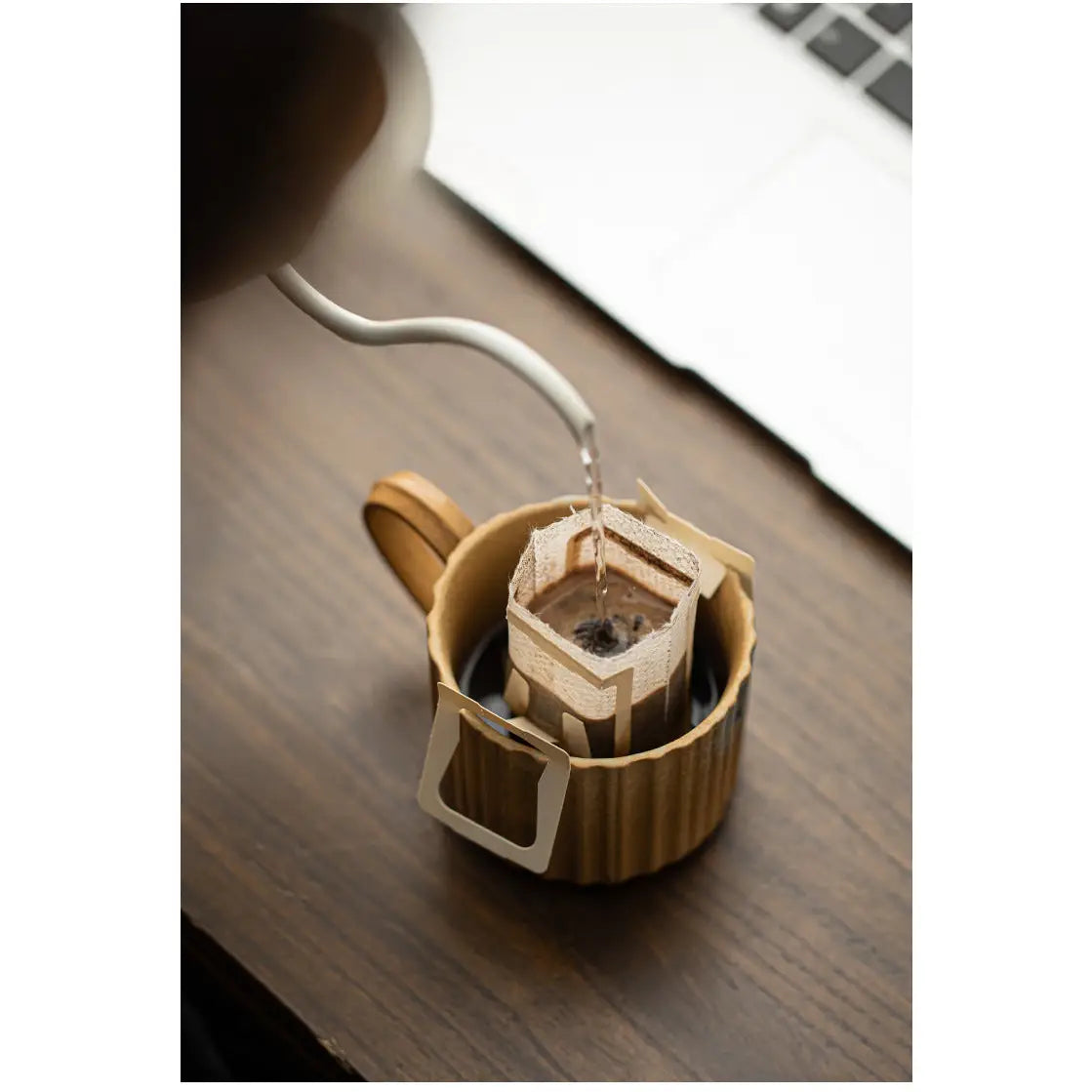 Japanese Style Ceramic Coffee Mug with Saucer Set