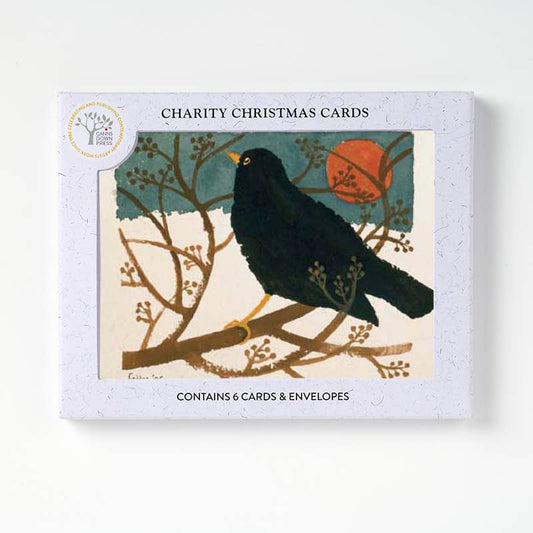 AGBI Christmas Card Pack - Blackbird In The Snow