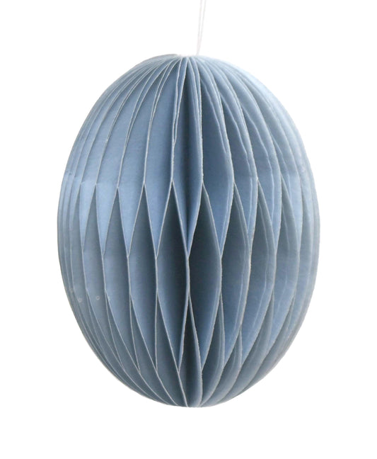 Honeycomb Paper Egg Decoration  8cm - Blue