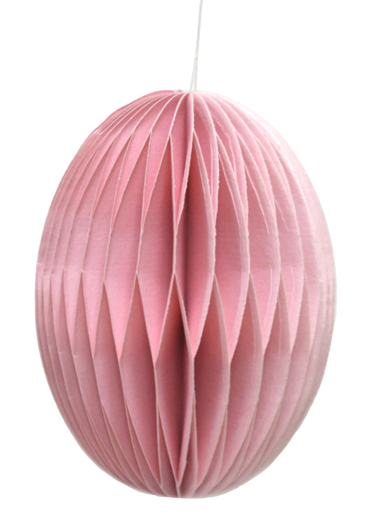 Honeycomb Paper Egg Decoration  8cm - Light Pink