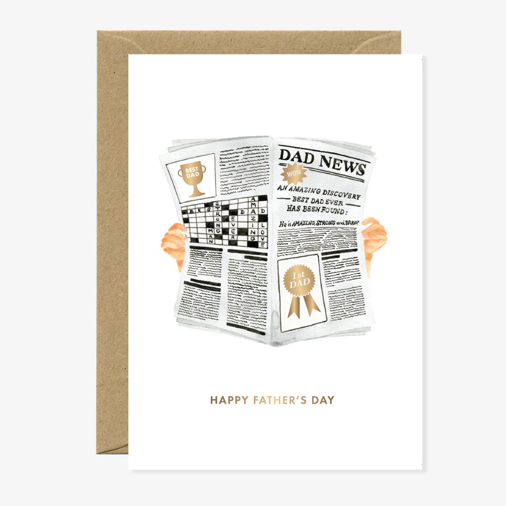 Father's Day Newspaper Greetings Card