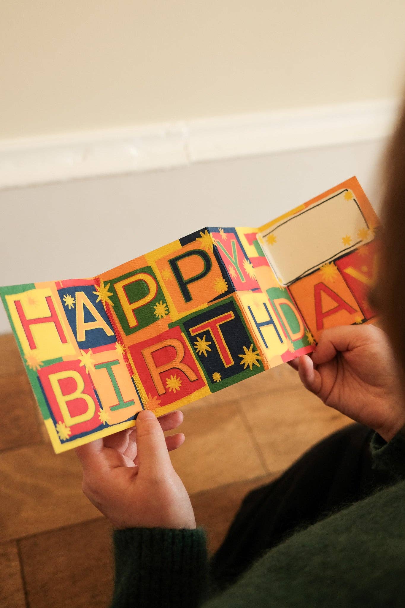 Happy Birthday Concertina Greeting Card