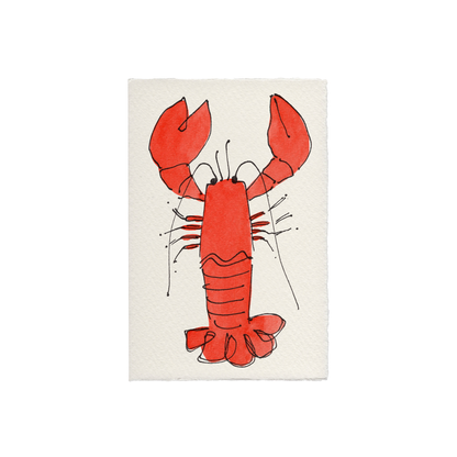 Lobster - Hand-Painted Card